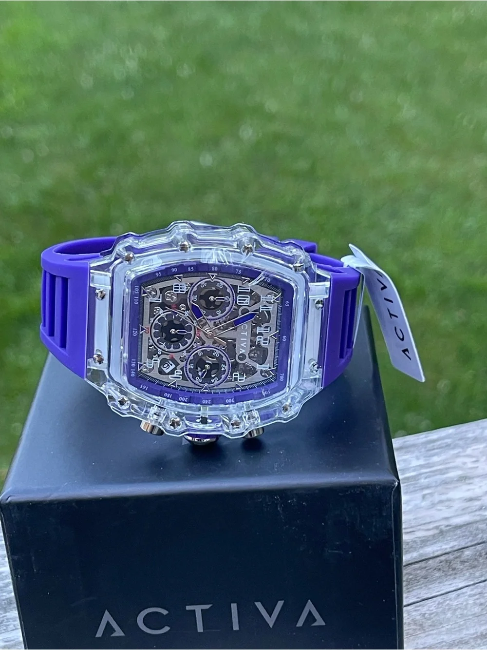 Activa X Invicta Men's Watch w/ Skeleton Dial - 44.3mm, Purple (ACW2305-010) new